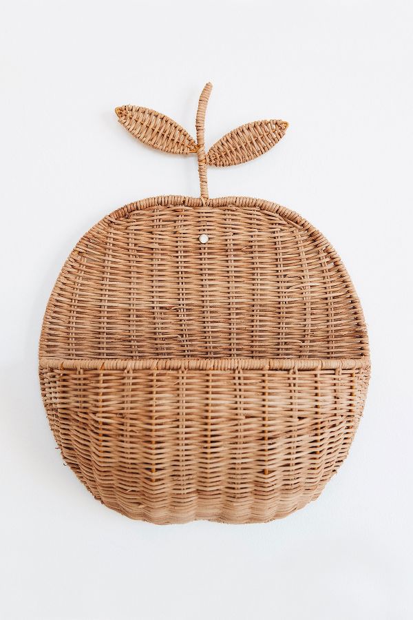 Slide View: 1: Roan Iris Apple Wall Basket