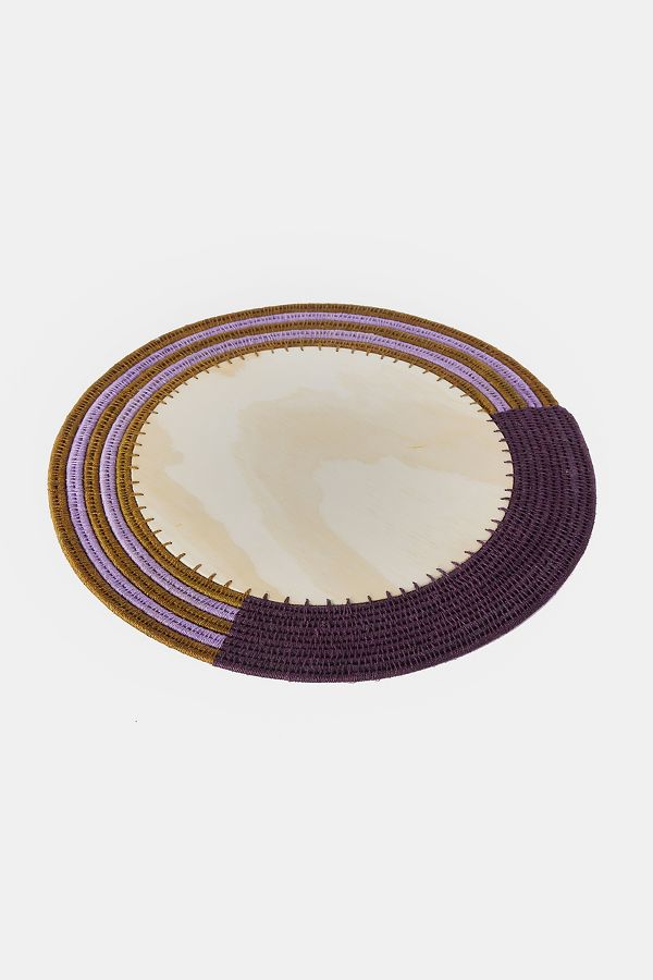 Slide View: 1: Charlie Sprout Stripe Round Placemat