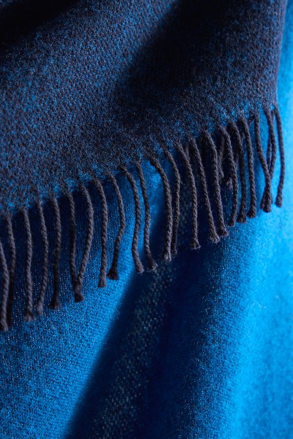 Slide View: 3: Reversible Twilight Merino Wool Throw