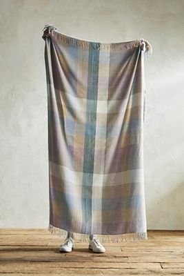 Coastal Check Merino Wool Throw