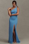 Thumbnail View 1: BHLDN Hallie One-Shoulder Stretch Crepe Maxi Gown