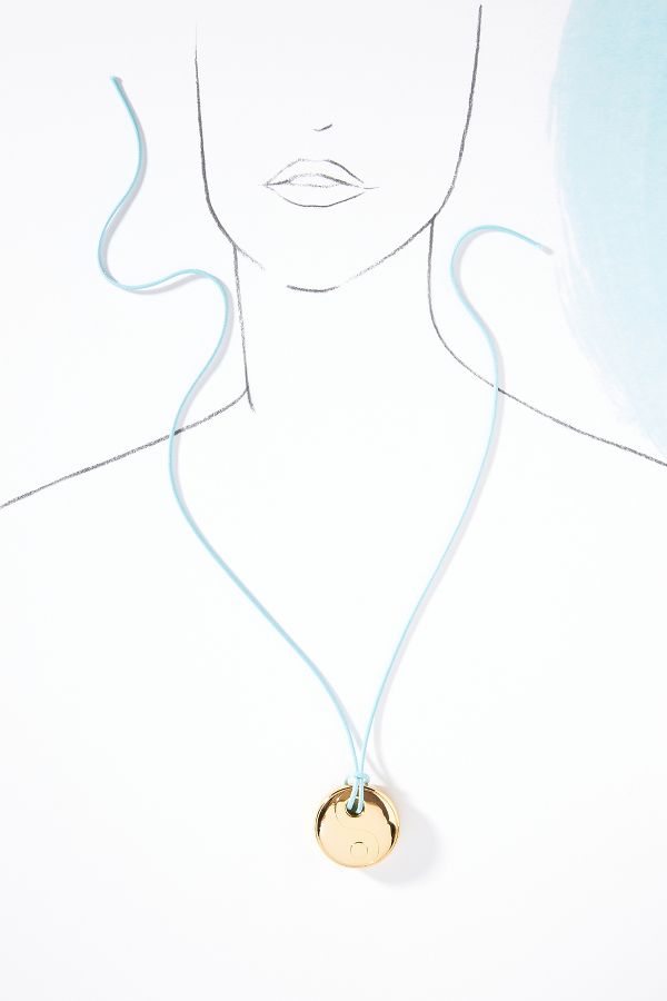 Slide View: 3: Timeless Pearly Blue Thread Pendant Necklace