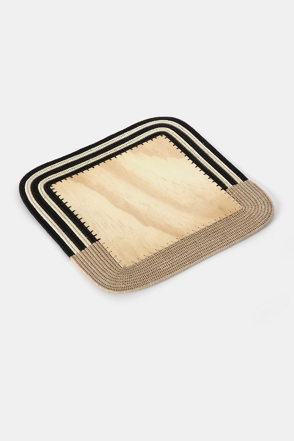 Slide View: 1: Charlie Sprout Stripe Square Placemat