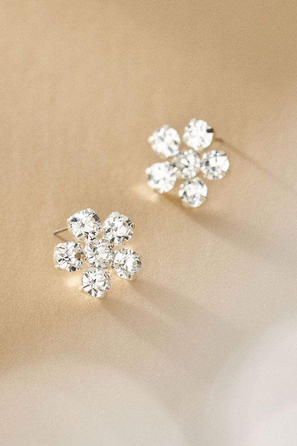 Slide View: 1: Twigs & Honey Crystal Blossom Stud Earrings