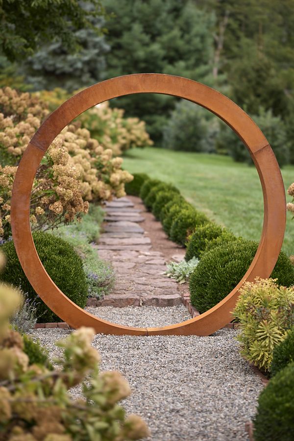 Slide View: 1: Weathering Steel Moon Gate