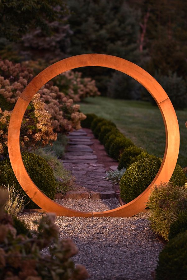 Slide View: 2: Weathering Steel Moon Gate