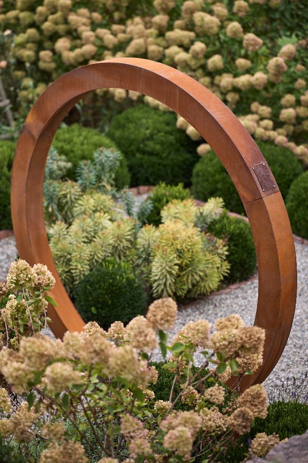 Slide View: 3: Weathering Steel Moon Gate