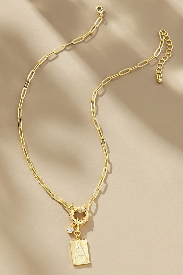 Slide View: 1: Uncommon James Initial Chain Monogram Necklace