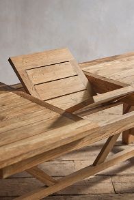 Slide View: 6: Braced Leg Teak Extension Table