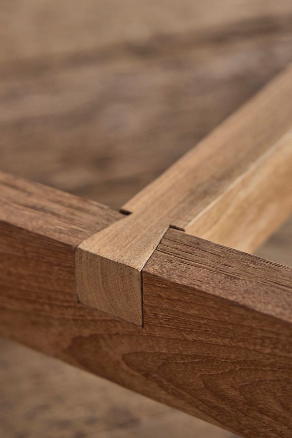 Slide View: 9: Braced Leg Teak Extension Table