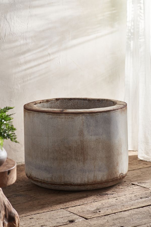 Slide View: 2: Iron Cylinder Planter