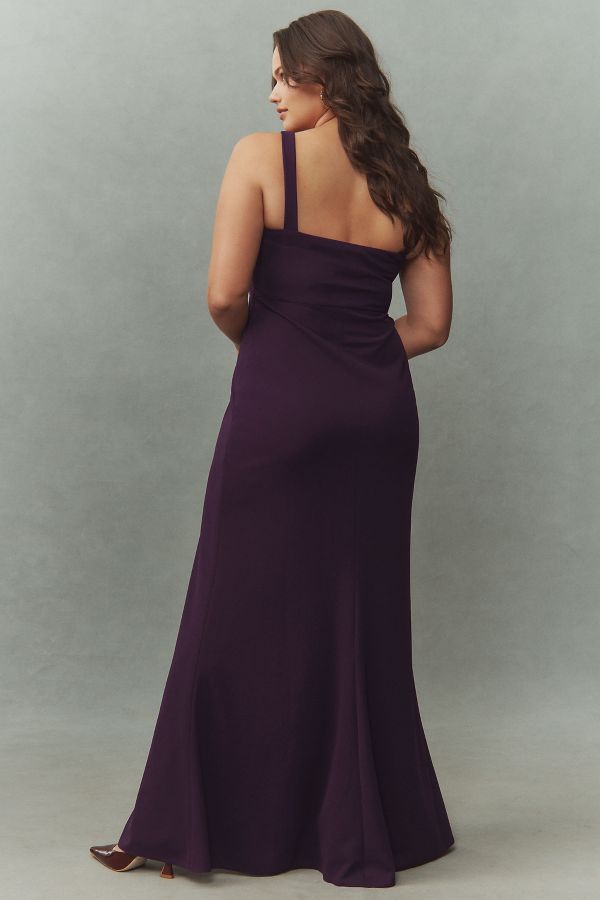 Slide View: 5: BHLDN Blake Square-Neck Stretch Crepe Maxi Dress