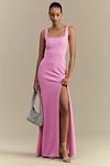 Thumbnail View 1: BHLDN Blake Square-Neck Stretch Crepe Maxi Dress