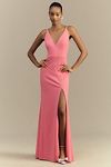 Thumbnail View 1: BHLDN Stella Sleeveless V-Neck Stretch Crepe Maxi Dress