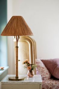 Slide View: 1: Delphine Rattan Table Lamp