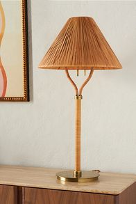 Slide View: 3: Delphine Rattan Table Lamp