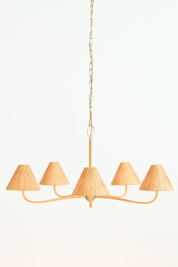 Slide View: 8: Delphine Rattan Chandelier