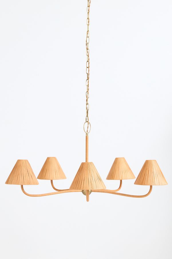 Slide View: 9: Delphine Rattan Chandelier