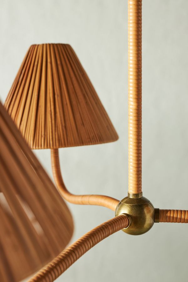 Slide View: 4: Delphine Rattan Chandelier