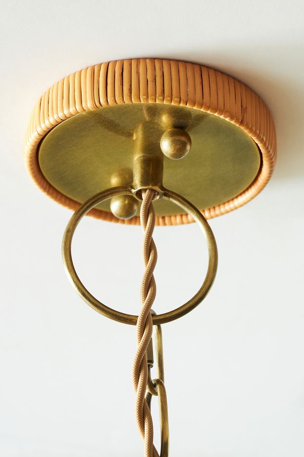 Slide View: 6: Delphine Rattan Chandelier