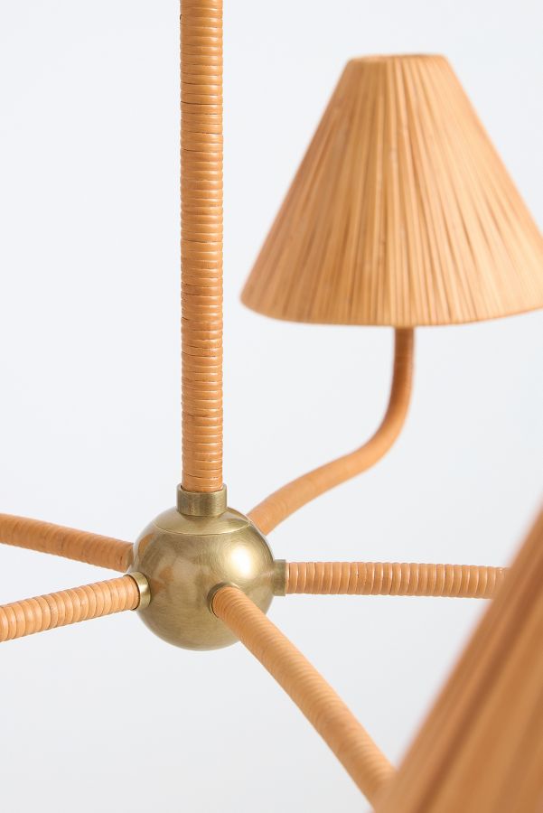 Slide View: 13: Delphine Rattan Chandelier