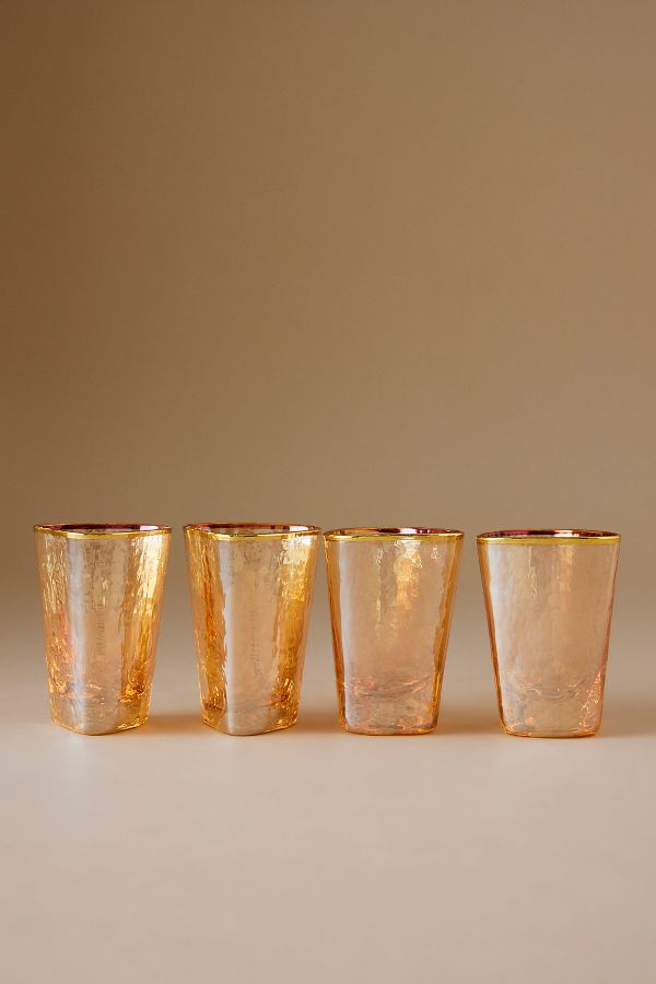 Slide View: 1: Zaza Lustered Shot Glasses, Set of 4