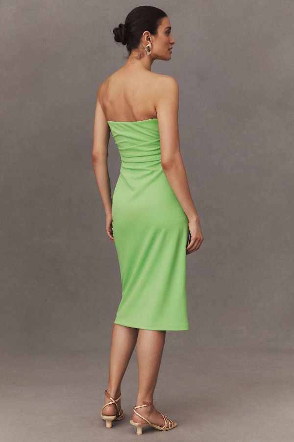 Slide View: 3: BHLDN Hayden Strapless Stretch Crepe Midi Dress