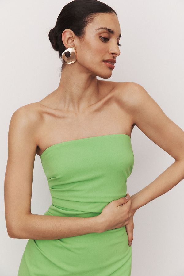 Slide View: 2: BHLDN Hayden Strapless Stretch Crepe Midi Dress