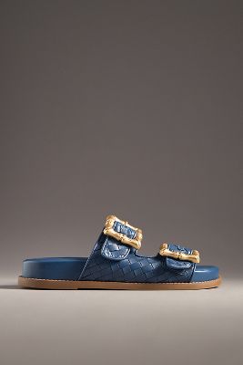 Schutz Enola Woven Slide Sandals