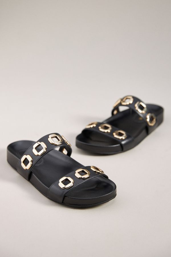 Slide View: 2: Larroudé Milan Slide Sandals