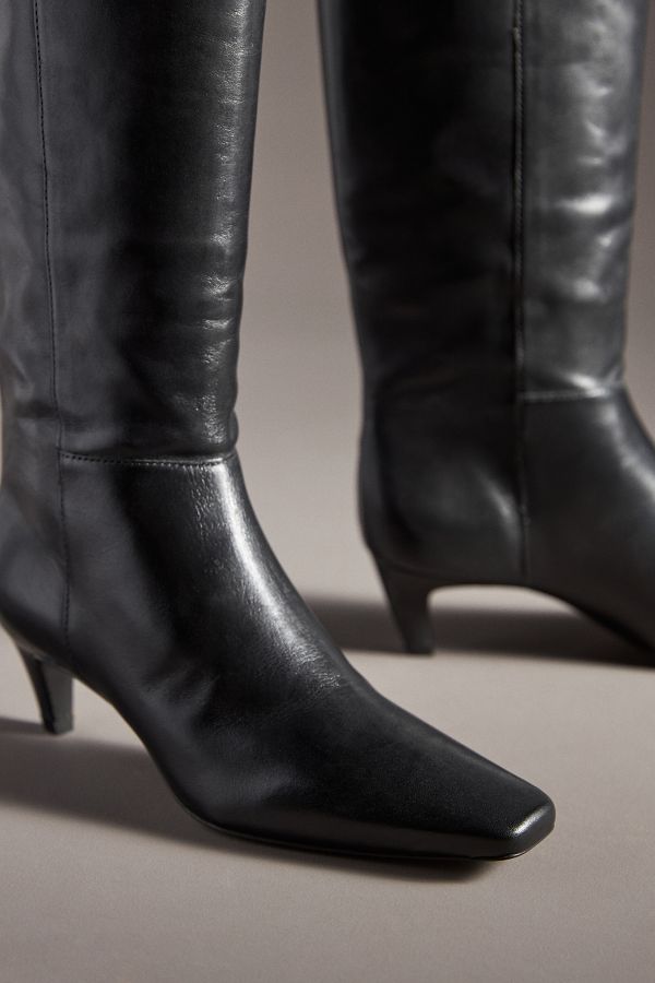 Slide View: 3: Reformation Remy Kitten-Heel Knee Boots