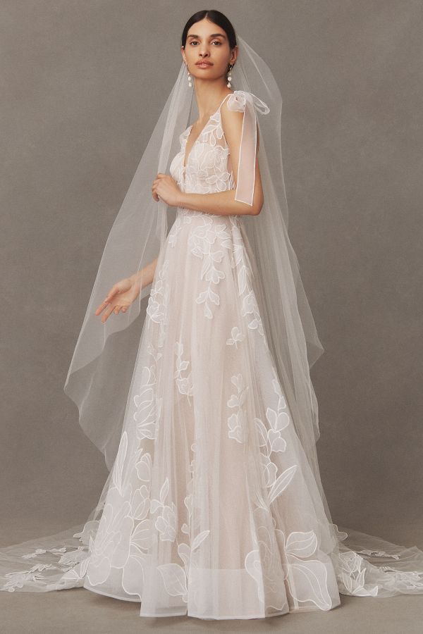 Slide View: 1: Willowby by Watters Drizzle Floral Wedding Gown