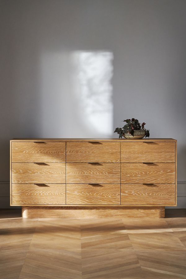 Slide View: 7: Aletta Oak Nine-Drawer Dresser