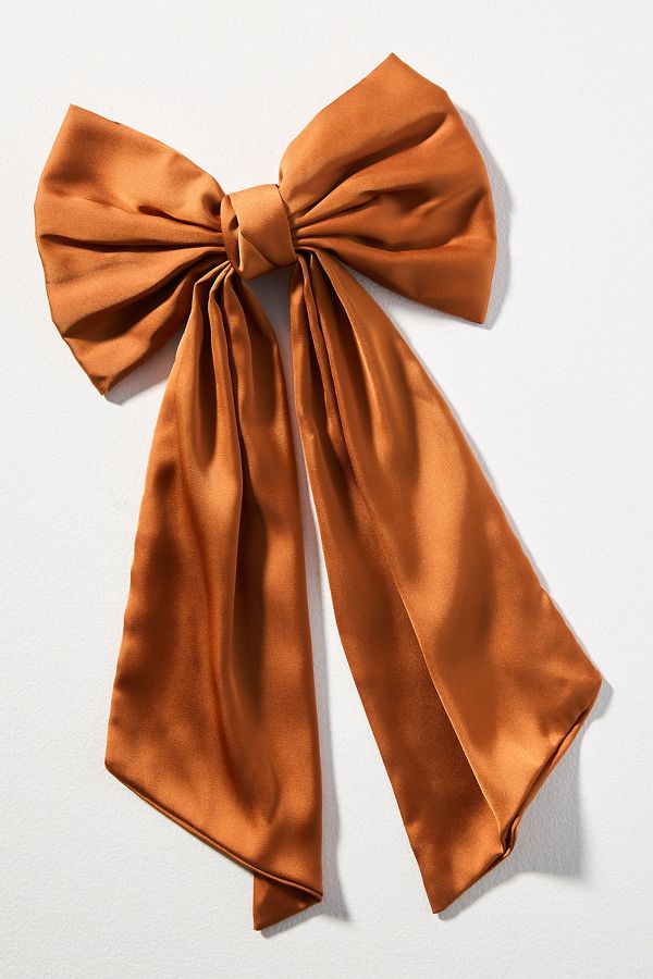 Slide View: 1: Satin Bow Barrette