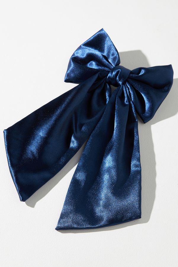 Slide View: 1: Satin Bow Barrette