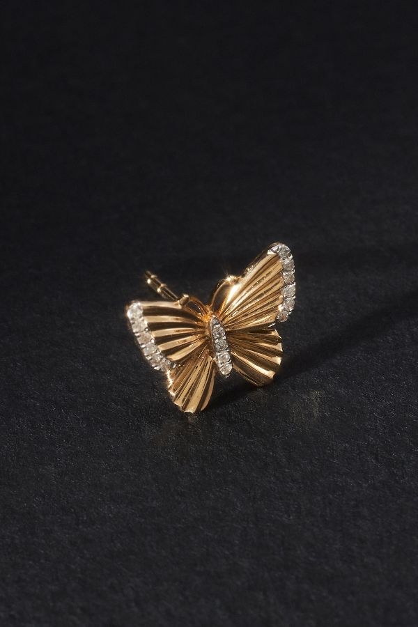 Slide View: 2: Luna Skye Butterfly Stud Earrings