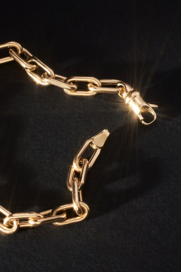 Slide View: 2: Luna Skye Paperclip Chain Bracelet