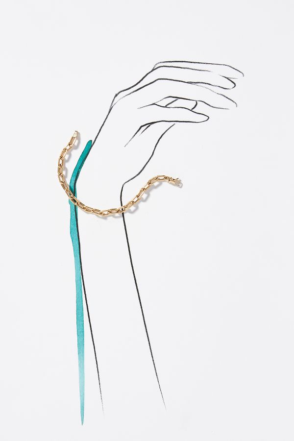 Slide View: 3: Luna Skye Paperclip Chain Bracelet