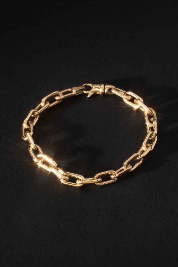 Slide View: 1: Luna Skye Paperclip Chain Bracelet