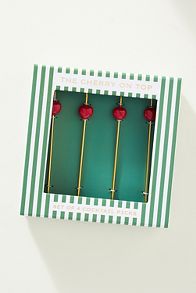 Slide View: 2: Cherry Garnish Cocktail Picks, Set of 4