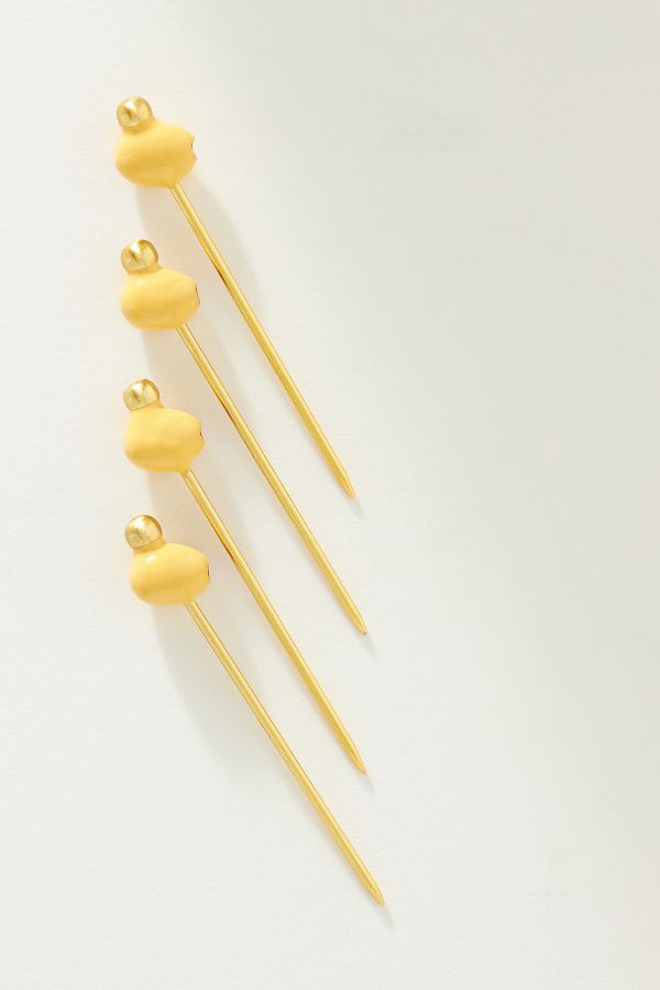 Slide View: 1: Olive Garnish Cocktail Picks, Set of 4