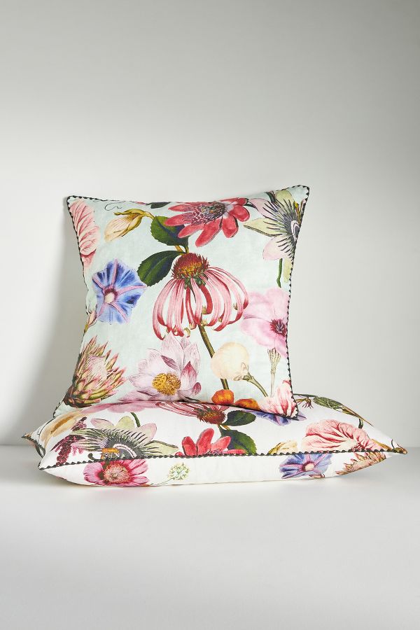 Slide View: 1: Rowena Floral Square Cushion