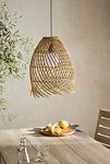 Thumbnail View 3: Solar Raw Edge Wicker Outdoor Pendant Light