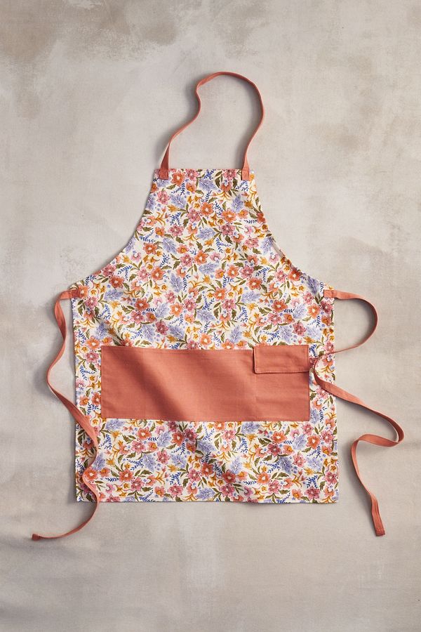 Slide View: 2: Floral Canvas Garden Apron