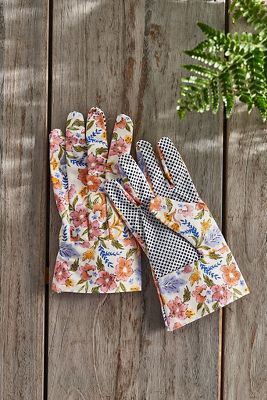 Floral Cotton Garden Gloves