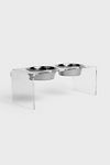 Thumbnail View 2: Hiddin Medium Clear Double Pet Bowl Feeder