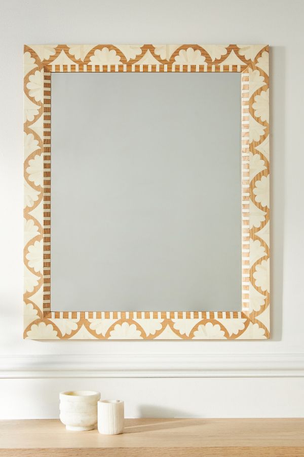 Slide View: 1: Fan Inlay Mirror