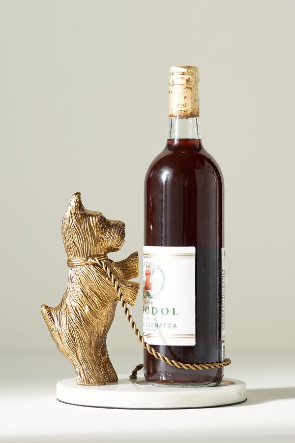 Slide View: 1: Scottie Wine Bottle Holder