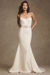 Thumbnail View 1: Watters Addie Strapless Tweed Wedding Gown