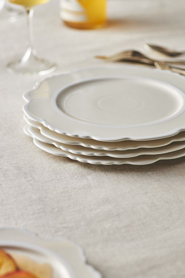 Slide View: 1: Lyla Stoneware Dinner Plates, Set of 4